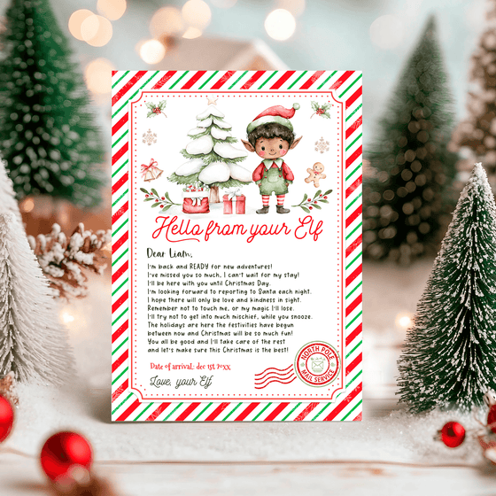 Editable Elf Arrival Letter ELF110