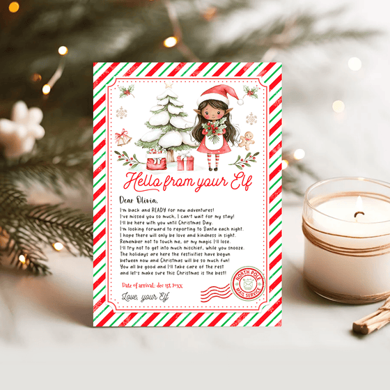 Editable Elf Arrival Letter ELF112