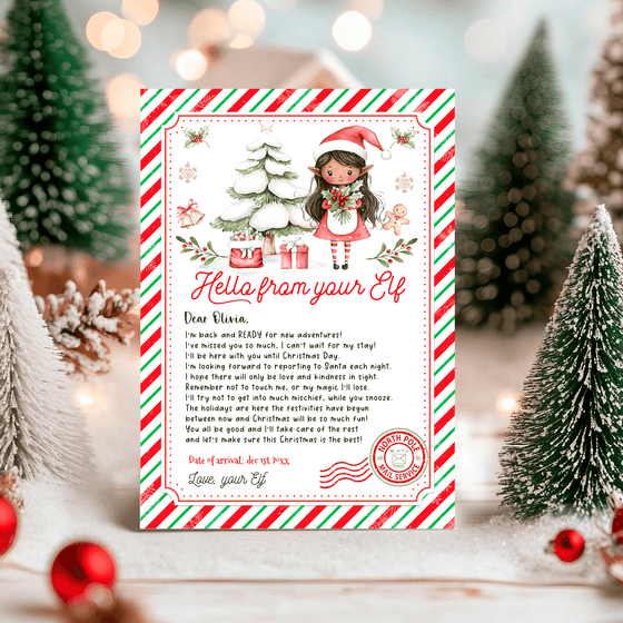 Editable Elf Arrival Letter ELF112