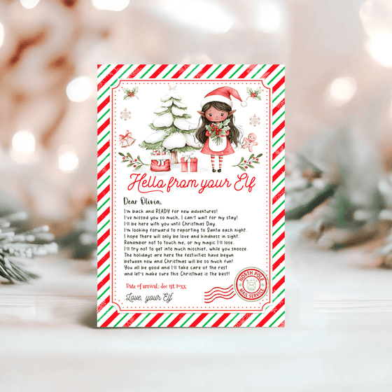 Editable Elf Arrival Letter ELF112
