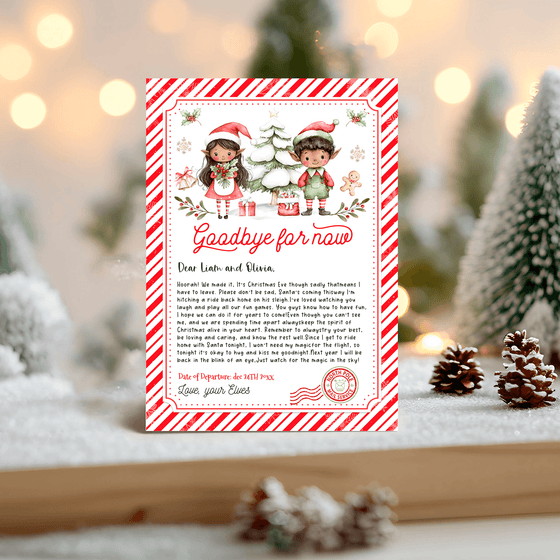 Editable Elf Goodbye Letter ELF203