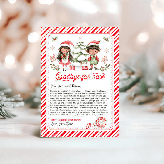Editable Elf Goodbye Letter ELF203