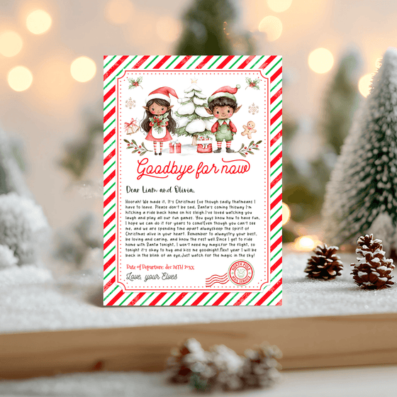 Editable Elf Goodbye Letter ELF204