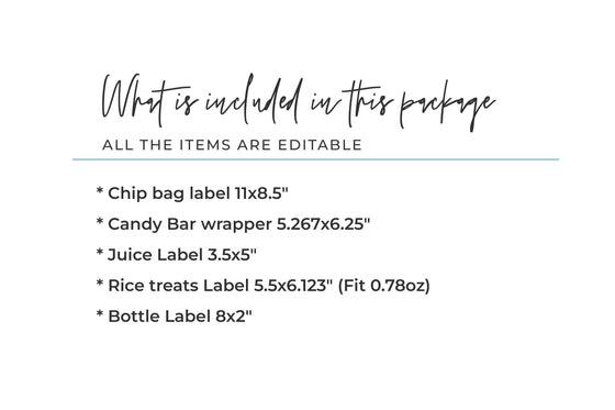 Editable Our Little Pumpkin Party Favors Package PB001