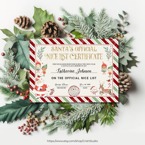 Editable Santa Certificate SL101