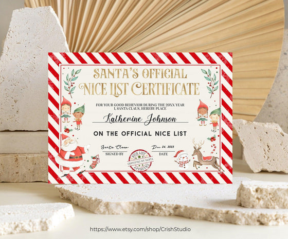 Editable Santa Certificate SL103