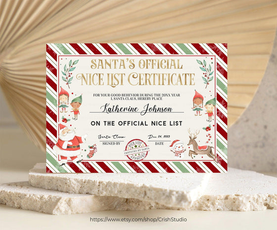 Editable Santa Certificate SL101