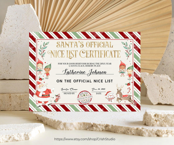 Editable Santa Certificate SL101