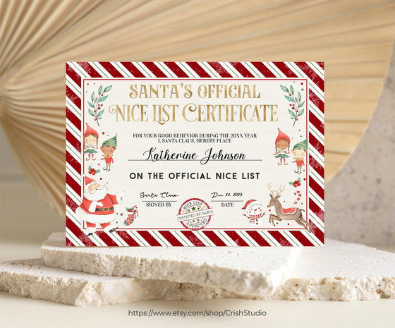 Editable Santa Certificate SL102
