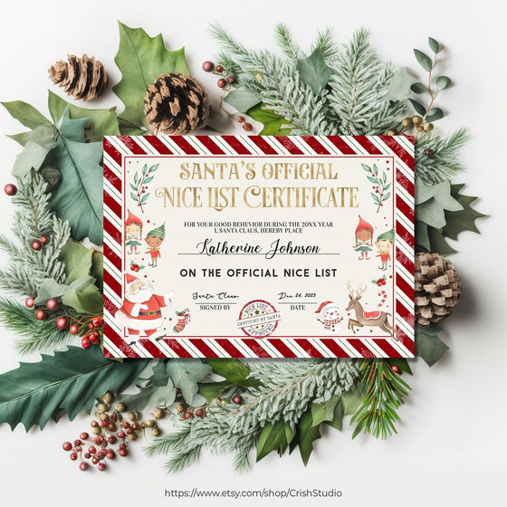 Editable Santa Certificate SL102