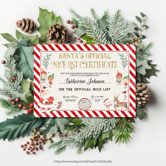 Editable Santa Certificate SL103