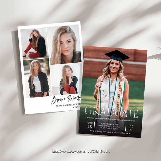 Digital Graduation Invitation Graduation Party Invitation GR104